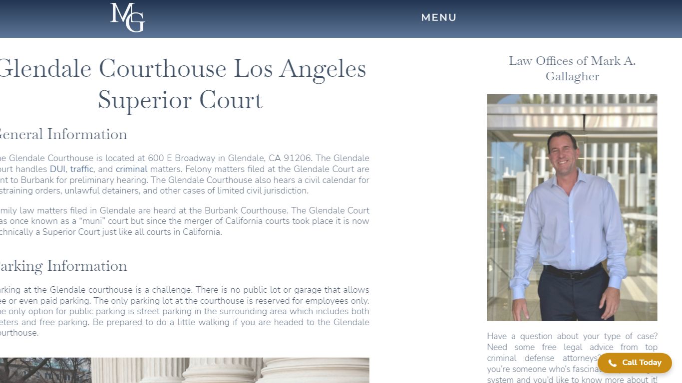 Glendale Courthouse Los Angeles Superior Court - Mark A. Gallagher